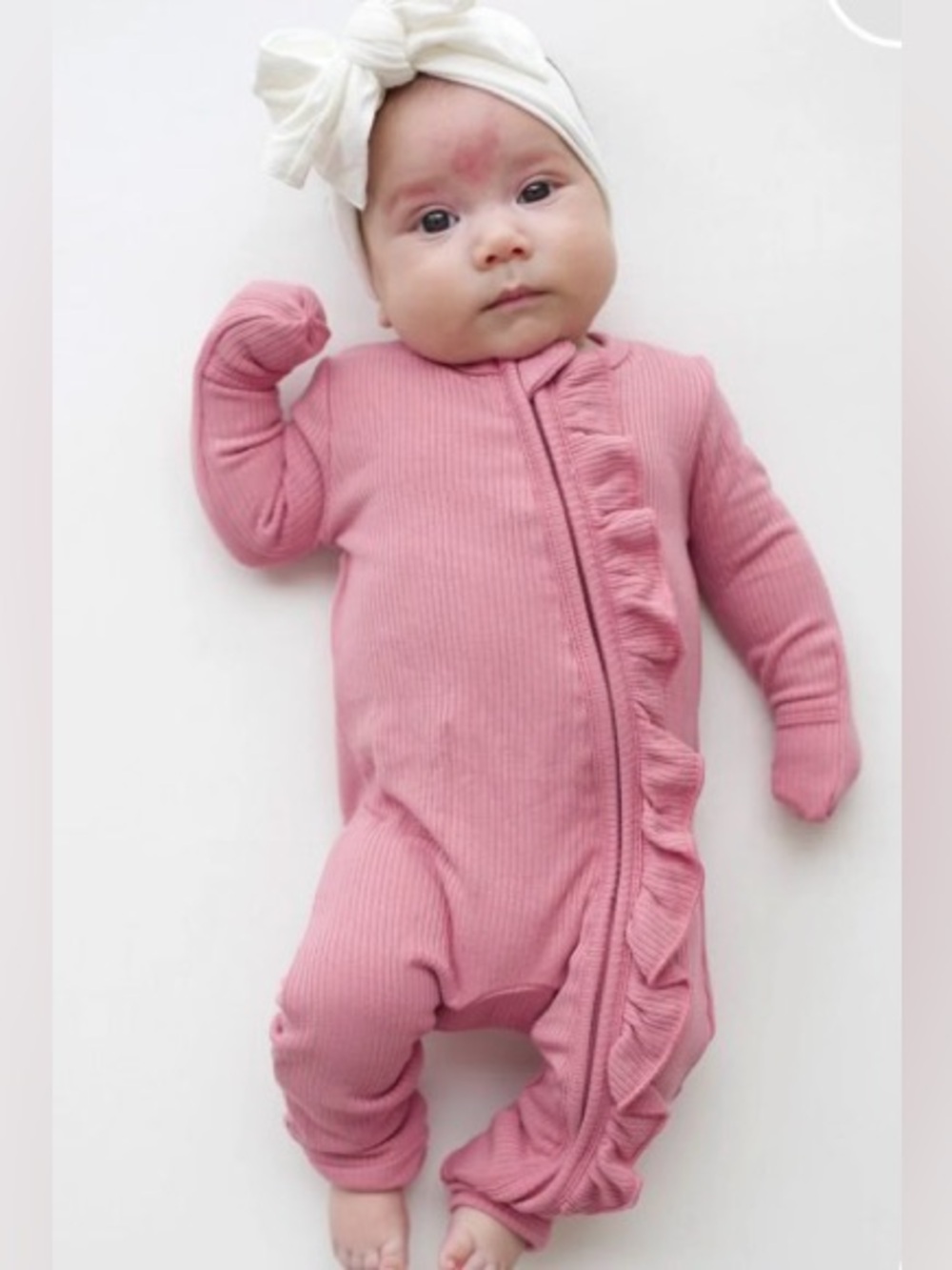 Kyte BABY Ruffle Zip Romper - Picture 5 of 5